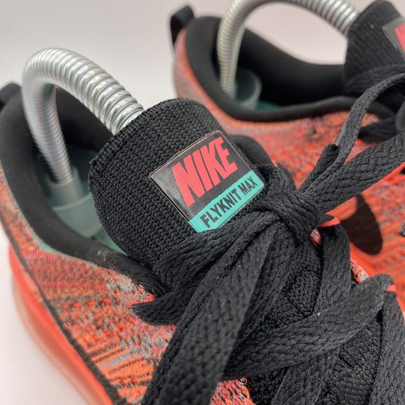 Nike Flyknit Air Max Trainers Running Shoes Hyperpunch Orange 620659601 UK4/37.5 - Picture 6 of 13
